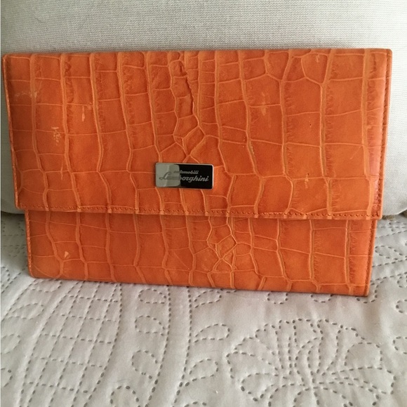Women-Men Luxury Lamborghini Crocodile Embossed Travel Document Passport Holder - Picture 1 of 5